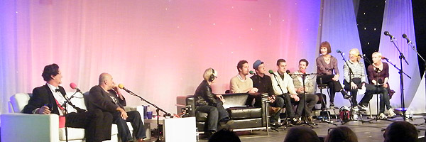 Janice Forsyth with Friday's Festival Cafe guests.