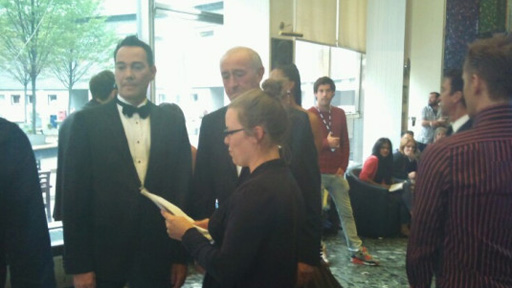 The Strictly judges waiting for the show to start!