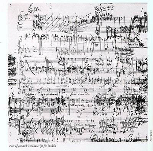 Picture of a Janacek manuscript