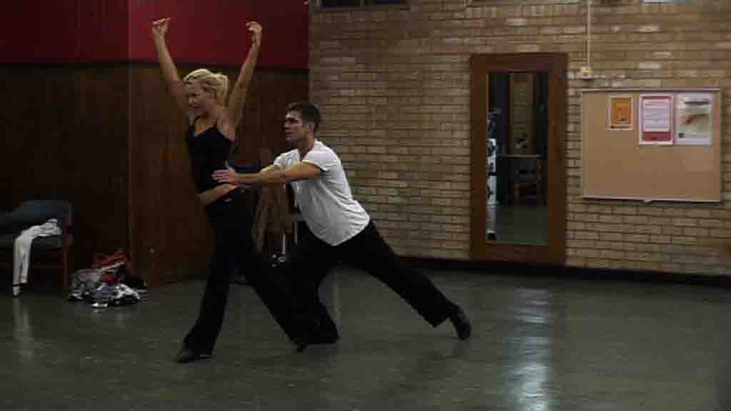 Scott Maslen and Natalie Lowe in training 