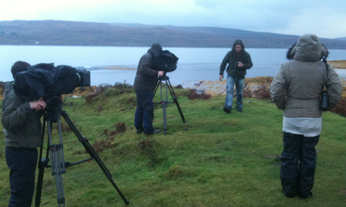 filming autumnwatch on mull