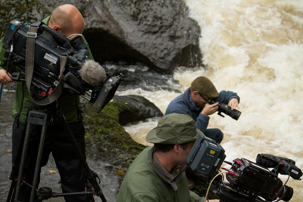 filming the salmon