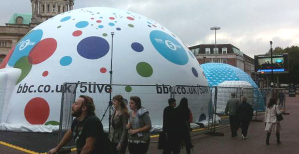 The 5 live igloo in Queen Victoria Square, Hull
