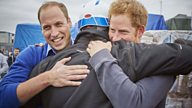 For DIY SOS, Princes William and Harry rolled up their sleeves and joined in the banter
