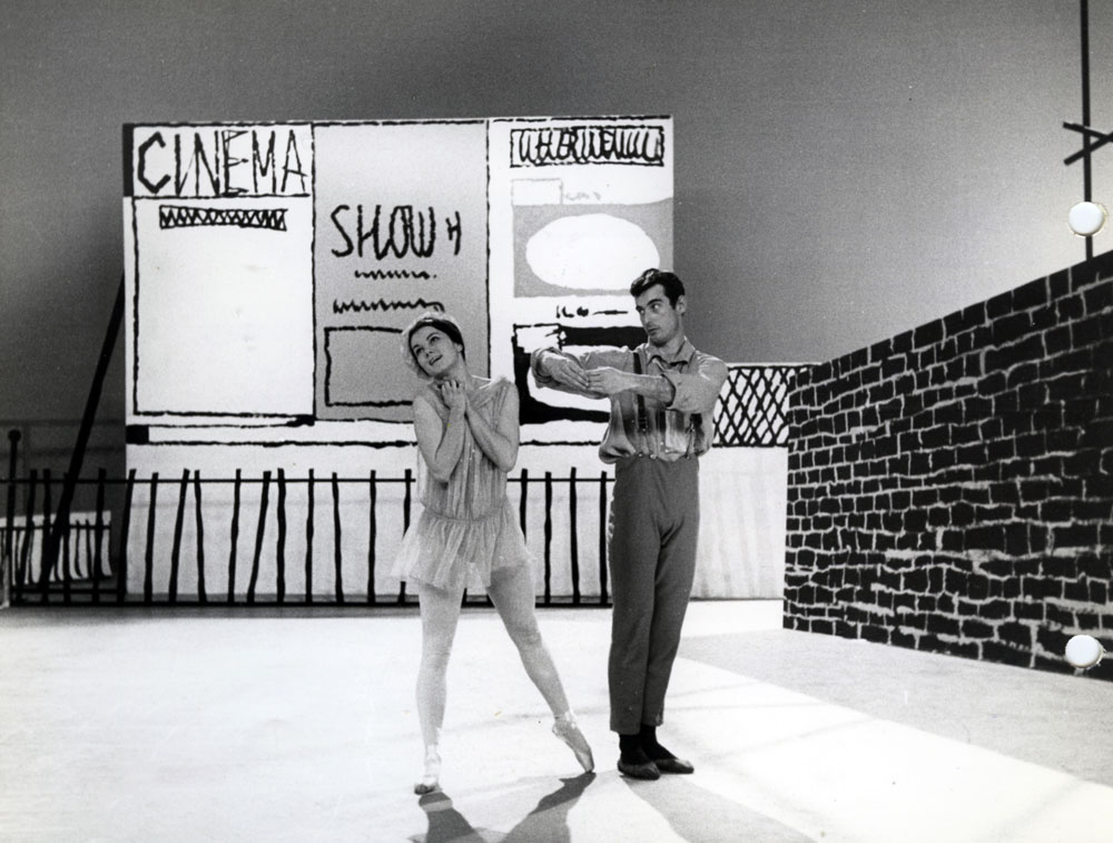 Recording of a TV version of Walter Gores ballet 'Street Games'. Lionel SALTER conducts the English Chamber Orchestra playing music composed by Jacques IBERT.