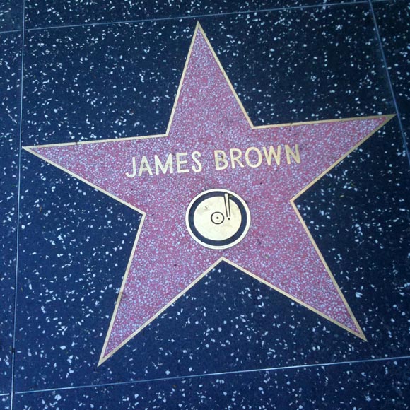 James Brown's star in the Walk Of Fame