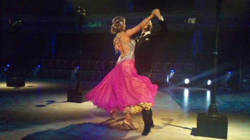 Holly and Artem dancing.