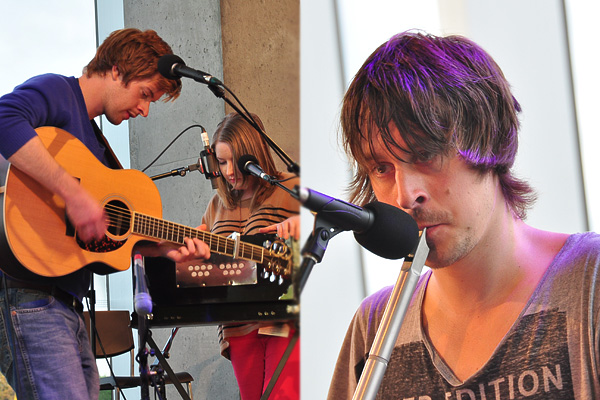 Chasing Owls and Ross Ainslie rehearsing for tonight's show.