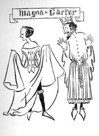 An illustration from '1066 and all that' by John Reynolds 