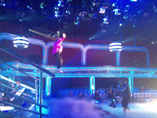 Ann Widdecombe Flying in Strictly Come Dancing Dress Rehearsals
