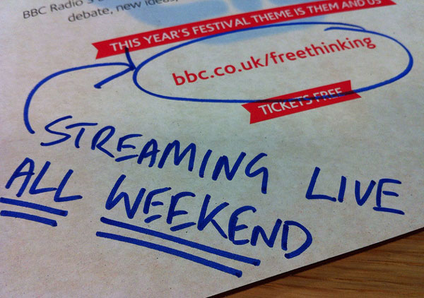 Free Thinking. 'LIVE STREAMING, ALL WEEKEND'