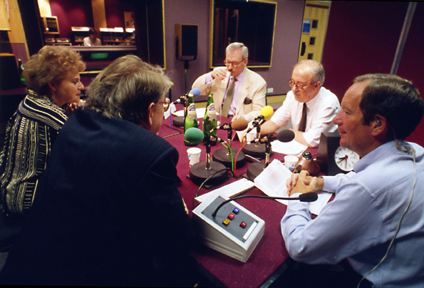 Michael Buerk, Edward Pearce, Janet Daley, David Starkey and Rabbi Hugo Gryn from 1994