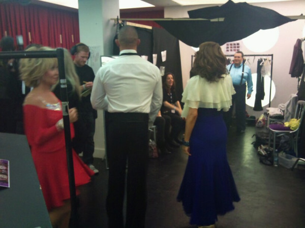 Back stage at Strictly Come Daning
