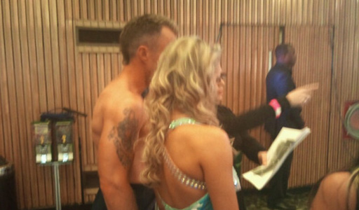 James and Ola preparing for the red carpet.