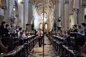 A Choral Evensong rehearsal at Christ Church, Oxford