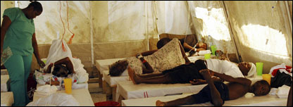 Cholera patients in Haiti