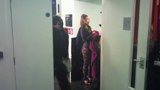 Alex Jones waiting to go into the Strictlt studio.