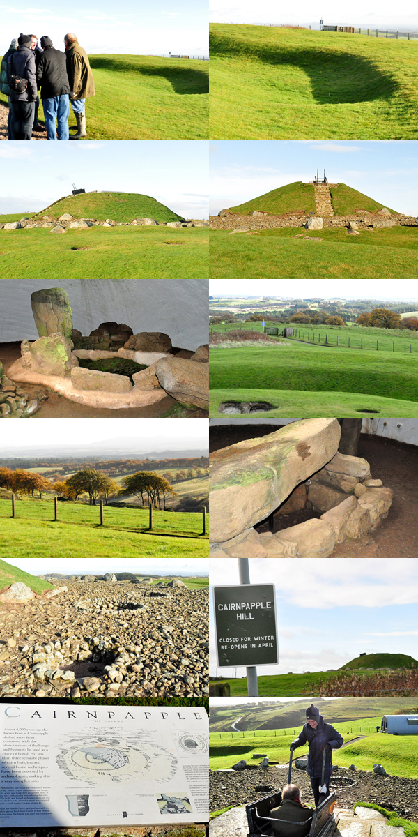 Photographs taken during the recording of episode 2, Cairnpapple HIll, October 2010