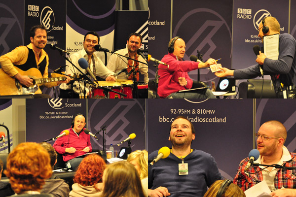 Fred MacAulay, Richard Cadey, Teddy and Scott Agnew during MacAulay and Co from the Good Food Show.