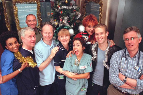 The cast celebrating the millennium