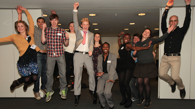 Dance Fellows jumping in the air