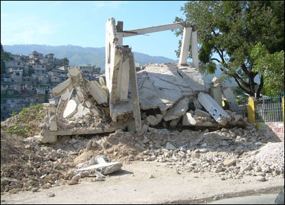 Remains of a building