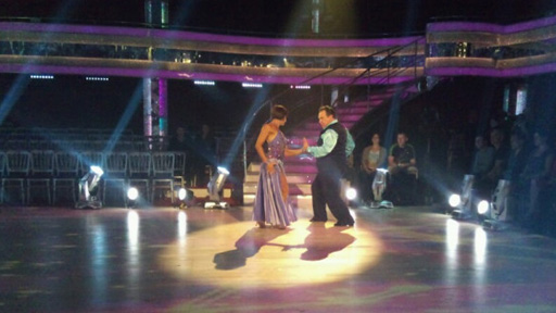 Russell Grant and Flavia Cacace dancing.