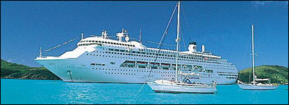 Princess Cruises cruise liner The Crown Princess in the Caribbean