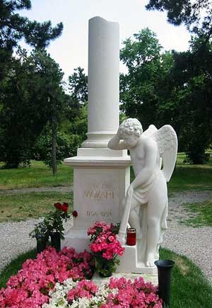 Photo of Mozart memorial in the St Marx Cemetery, Vienna