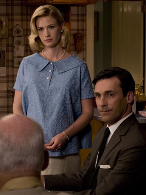 January Jones as Betty Draper and Jon Hamm as Don Draper in Mad Men
