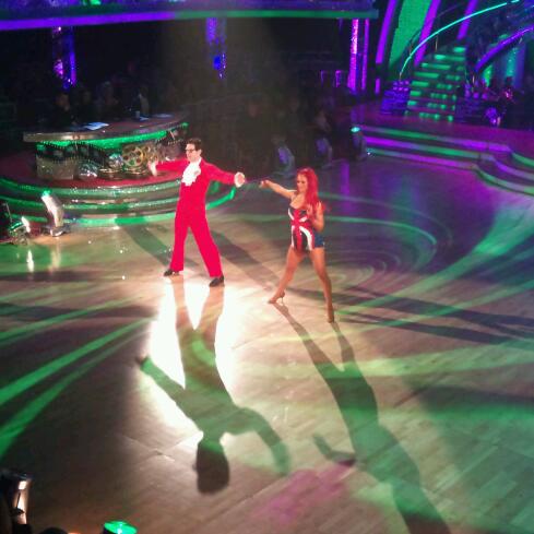 Matt Baker and Aliona Vilani in Strictly Come Dancing's rehearsal