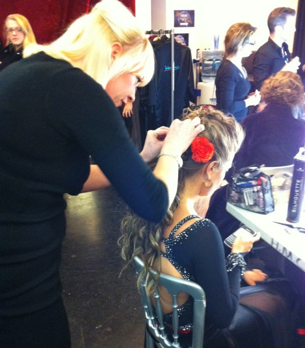 Holly and hairdresser