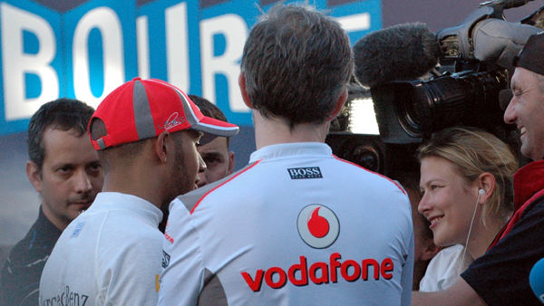 Lewis Hamilton talks to 5 live report Jennie Gow
