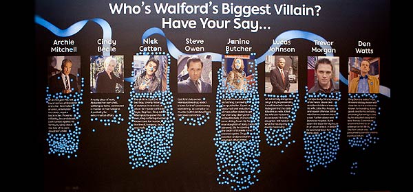 'Who's Walford's biggest villain?' board.