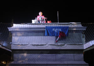 Margie Tunbridge on the fourth Plinth