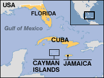 Map of the Caribbean