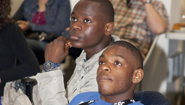 Tim Westwood and schoolchildren in Hackney