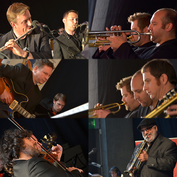 Photographs from the BBC Radio jazz concert at Pacific Quay in Glasgow featuring the Scottish National Jazz Orchestra with special guest Randy Brecker.