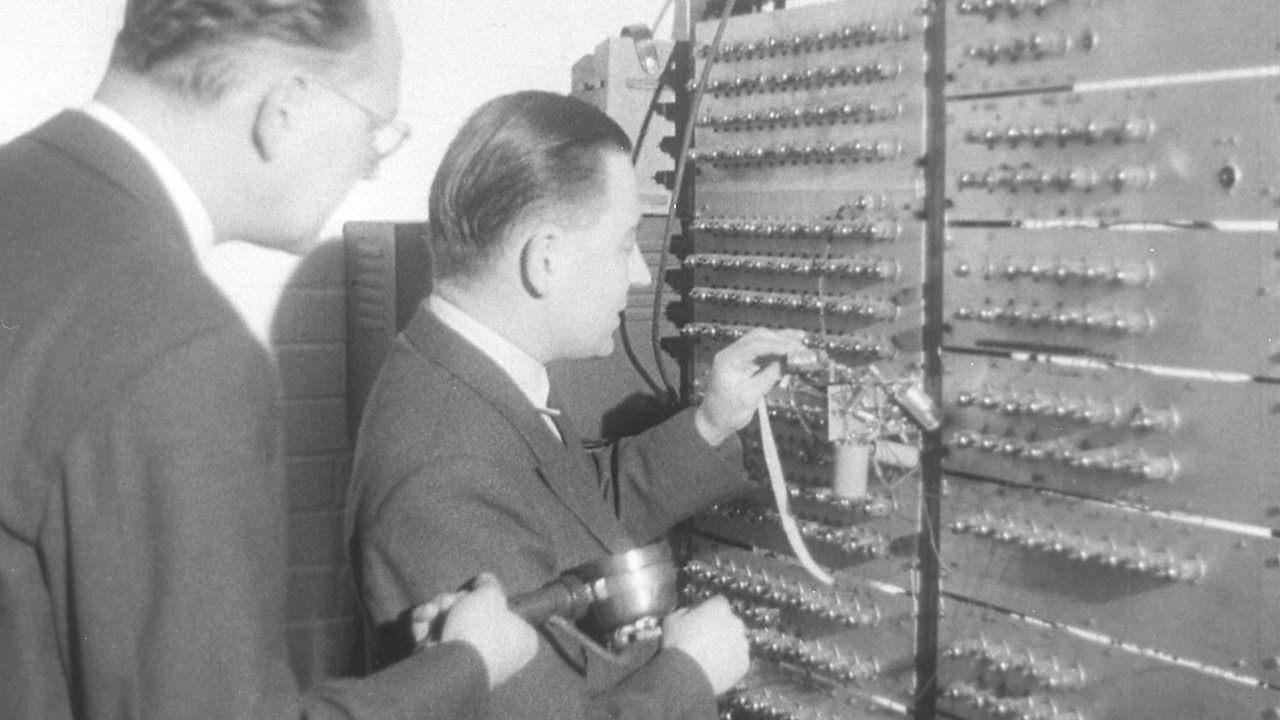 French to English translator computer, 1955