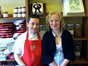 Photo of Emma and Mark in The Little Deli