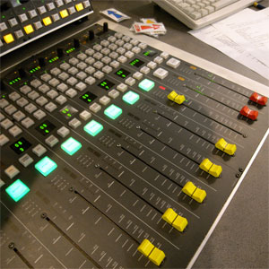 The control desk in studio 40B at Radio 4