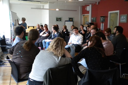 Image from the BBC writersroom Laughing Stock masterclass at Television Centre, London.