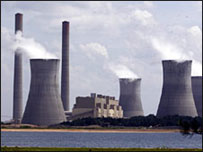 cooling towers let out steam