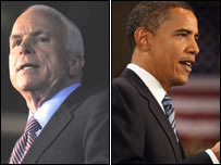 Barack Obama and John McCain