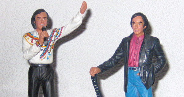 Two miniature likenesses of Neil Diamond, from Kathleen Mosley, Montrose Scotland