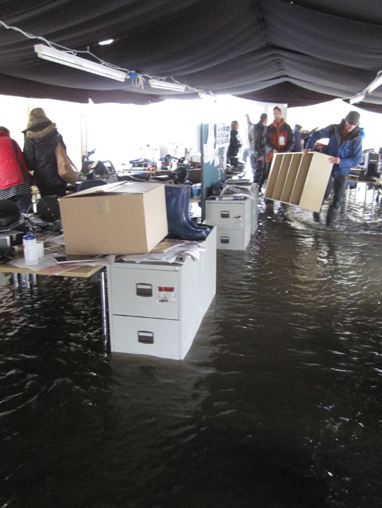 Evacuating the office