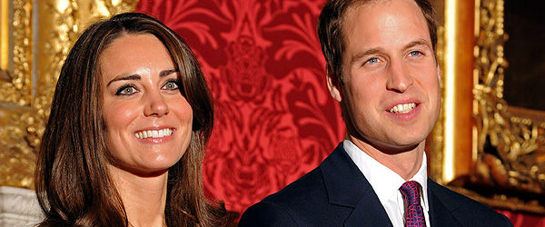 Prince William and Kate Middleton announcing their engagement