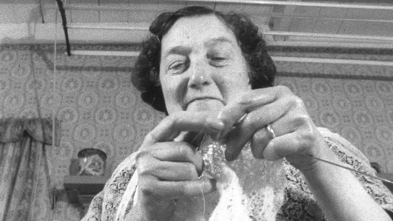 Shetland shawl knitters, 1964