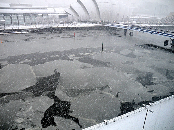 The River Clyde, taken from BBC Scotland Glasgow, Monday 6 December 2010