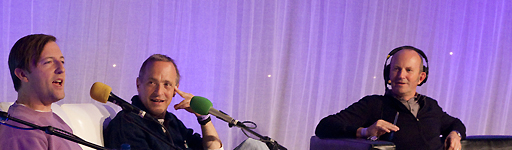 Andrew Maxwell, David Sedaris and Fred MacAulay